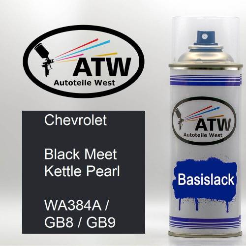 Chevrolet, Black Meet Kettle Pearl, WA384A / GB8 / GB9: 400ml Sprühdose, von ATW Autoteile West.